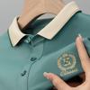 Men's 2024 Summer Light Luxury Polo Shirt - Short-Sleeved, Lapel, Trendy Business Casual T-Shirt