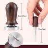 LAMELLIS 51mm Espresso Coffee Tamper & Stirrer Set - Wooden Handle Spring-Loaded Calibrated Tamper with Premium Stainless Steel Base Replacement Espre