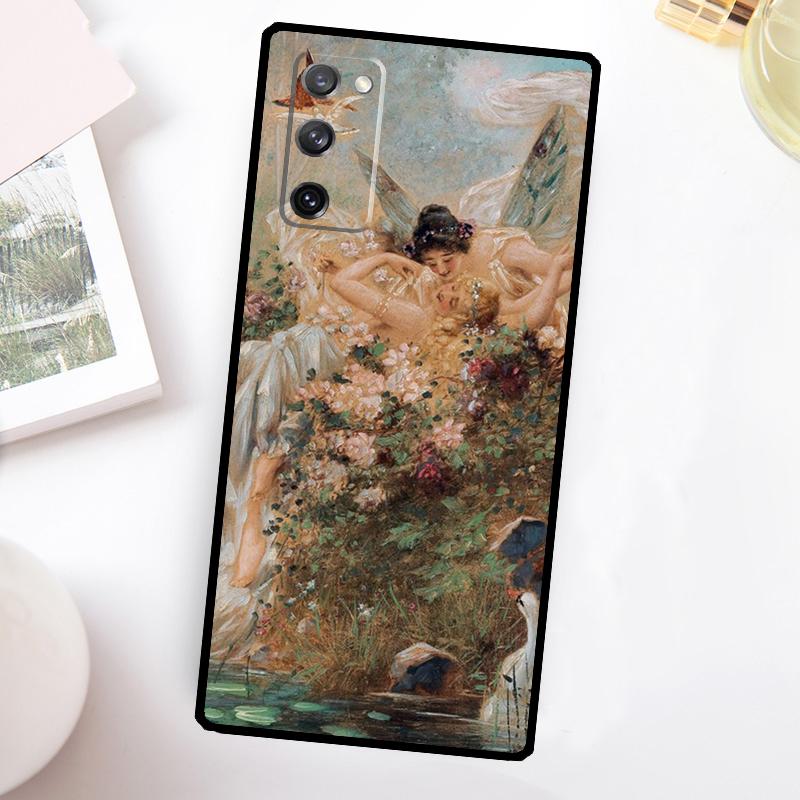Renaissance art Painting Case For Samsung Galaxy S24 Ultra S21 S22 S23 Plus S20 FE S8 S9 S10 Note 10 20 Ultra Cover