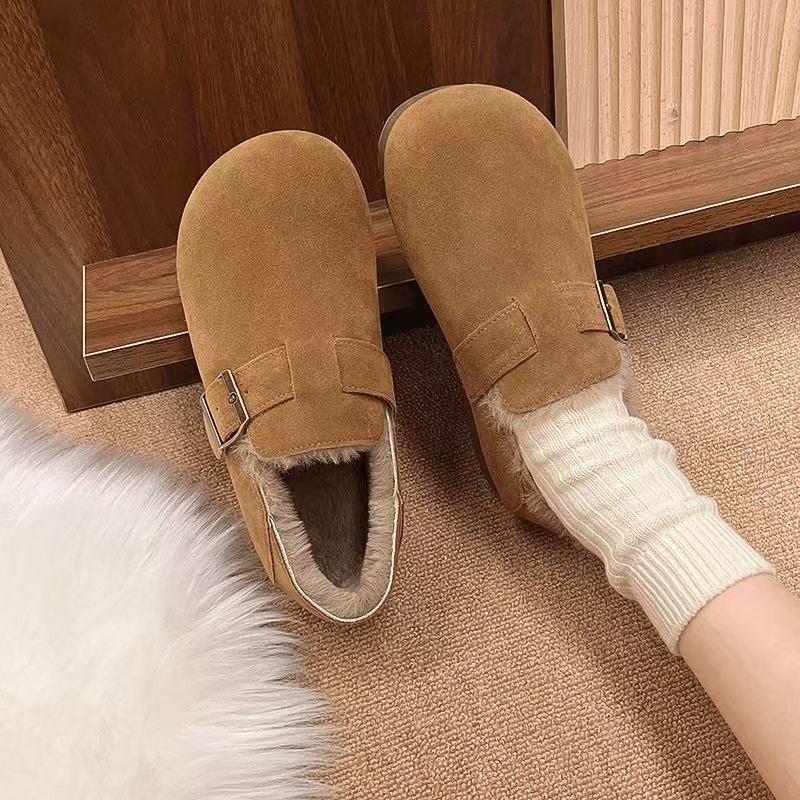 Birkenstocks Shoes New Snow Boots Autumn and Winter Piled Thickened Two Cotton Fluff Shoe Size