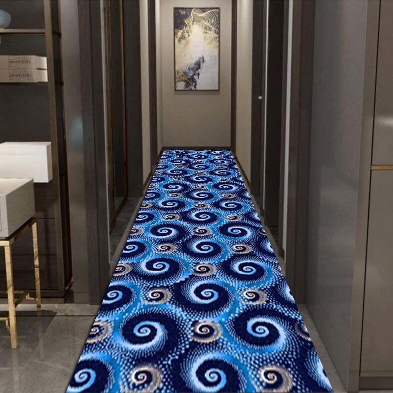 Modern Geometric Hotel Hallway Carpet Home Corridor Long Rug Soft Stair Carpet Entrance Floor Mat Non-Slip Base Runner Rug