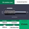 Industrial Rust Removal and Polishing Brush with Handle - Stainless Steel and Copper Wire for Inner Hole Sanding
