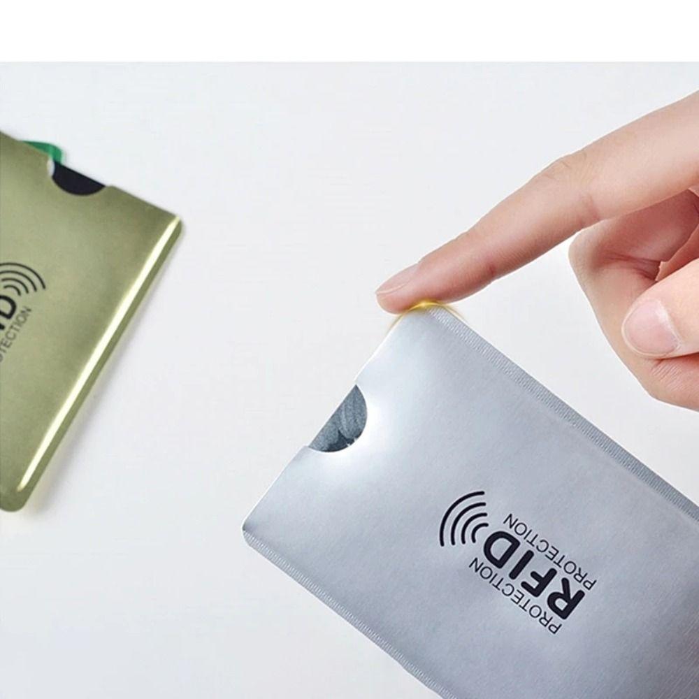 10pcs Reader Lock NFC Blocking Case Aluminium Foil ID Card Box Anti RFID Card Holder  Female/Male