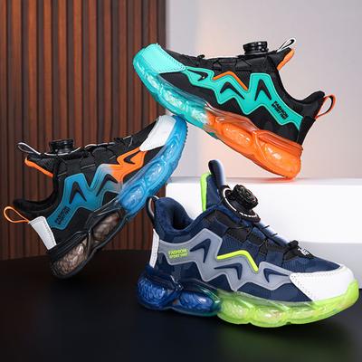 Sonbahar/Kış Çocuk Kar Sneakerları Çocuk Kısa Tüylü Sneakerlar Döner Düğmeli Kaymaz Sneakerlar Büyük Erkek Pamuklu Ayakkabılar