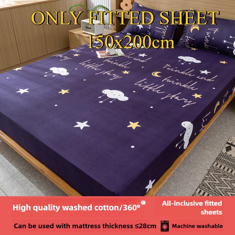 Sábana Bajera No se decolora No hace bolitas Sábana de una pieza Antideslizante Multiespecificación Ropa de Cama Cubrecama Protector