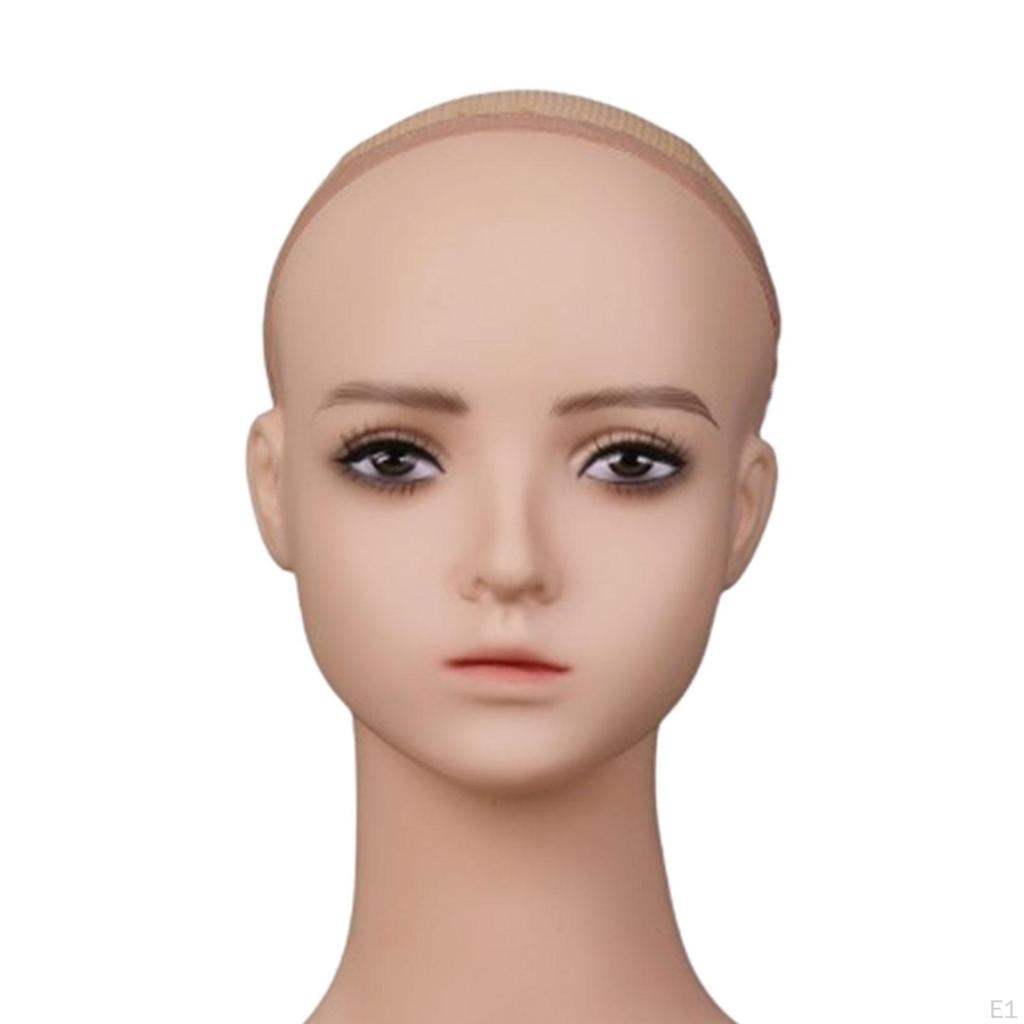 Female Mannequin Head with Makeup Lightweight Multipurpose Realistic Wig Display for Eyeglasses