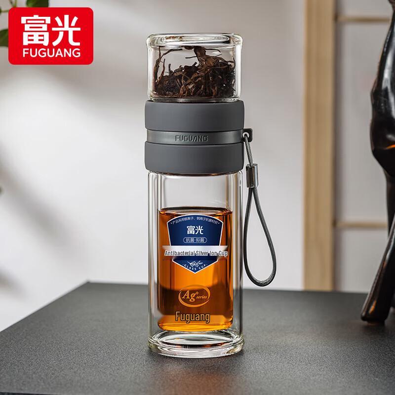 FUGUANG Silver Ion Double-Layer Tea Infuser Glass