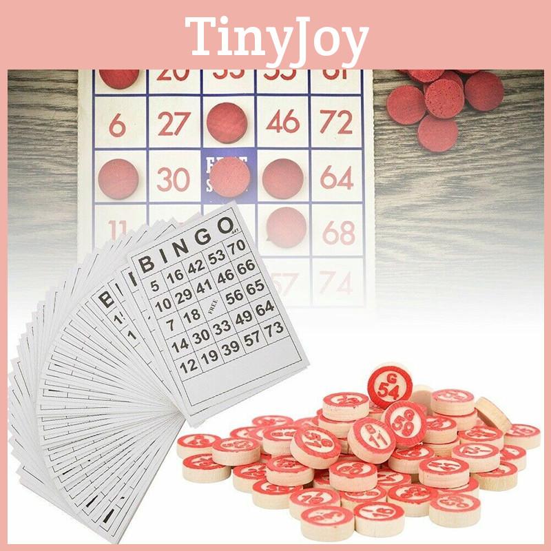 40+75 Bingo Entertainment Set For Children With 40 Bingo Cards And 75 Checkers