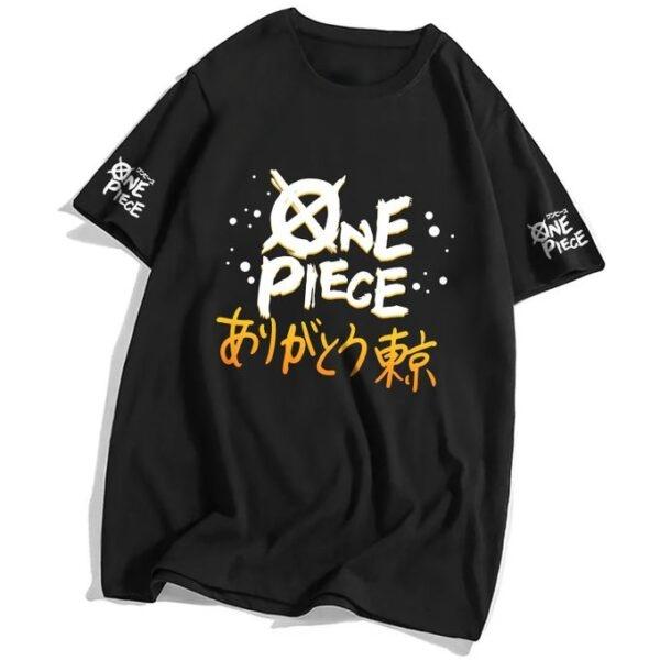 

Summer 2026 One Piece Tokyo Limited Thank You Tokyo Theme 100 Cotton Printed Loose Tshirt for Unisex and Women Parentchild Top S
