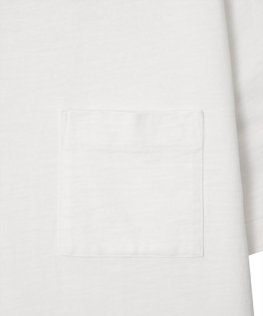 Oteumilkape Heavy Slub Cotton One-Pocket T-Shirt - Off White