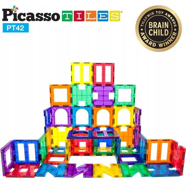 Конструктор магнитный Picassotiles конструкционный, 42 детали