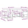 Outdoor Sofa Set with Cushions 6 Pcs Natural and Black