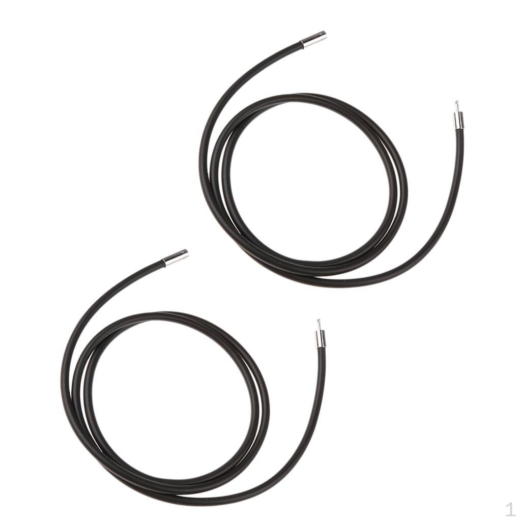 

2 шт. черное резиновое колье-шнурок 3 мм с застежкой из нержавеющей стали 20