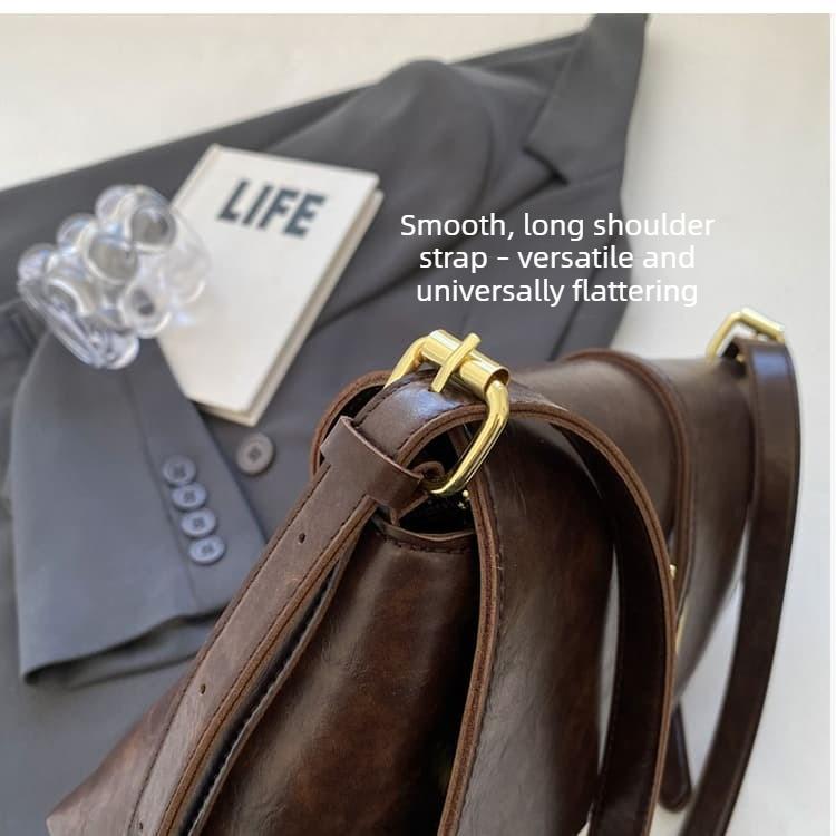 Fashion Casual Style Solid Color Square Bag Shoulder Bag