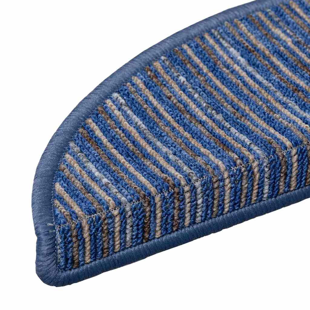 Self Adhesive Stair Treads 15 Pcs Blue 56 X 17 X 3 Cm