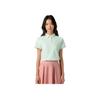 Li-Ning Solid Color Pullover Comfortable Versatile Breathable Short Sleeve Polo Shirt Women Tops Ice-Green APLU198-4