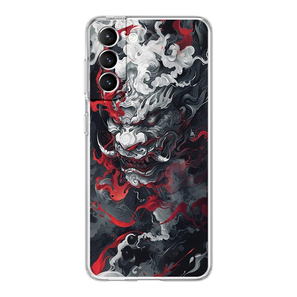Handyhülle für Samsung Galaxy S25 S24 S23 FE S22 Ultra S20 S21 5G S10 Plus S10E Weiche Klare Hülle Japanische Samurai-Kunst