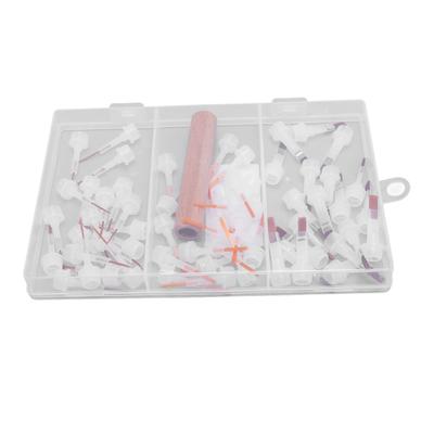 60 Pcs Replacement Nail Polish Brush Nail Brush Replacement Heads with Dual Ended Wood Handle
