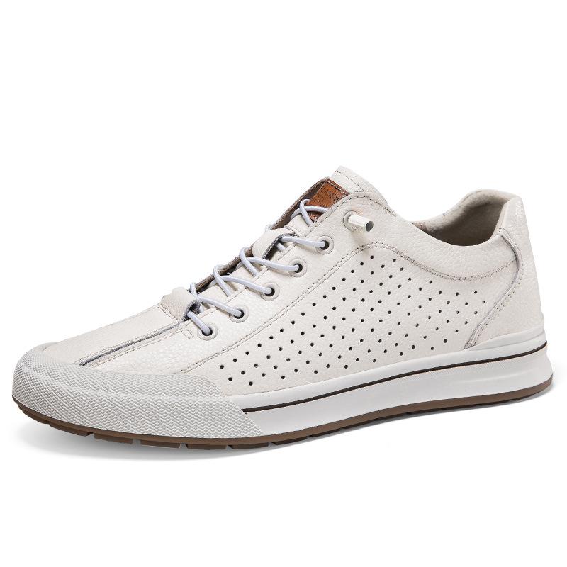 Men's Breathable Mesh Loafers - Versatile Spring Fashion White Casual Shoes