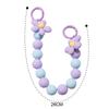 Ins Colorful Beaded Bracelet Flower Pendant Phone Chain Phone Holder Case Chain Flower Anti-Lost Chain Hanging Jewelry