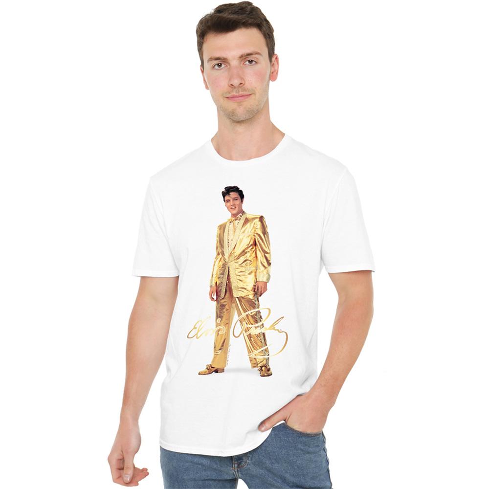 Elvis Presley Unisex Adult Gold Lame Suit T-Shirt