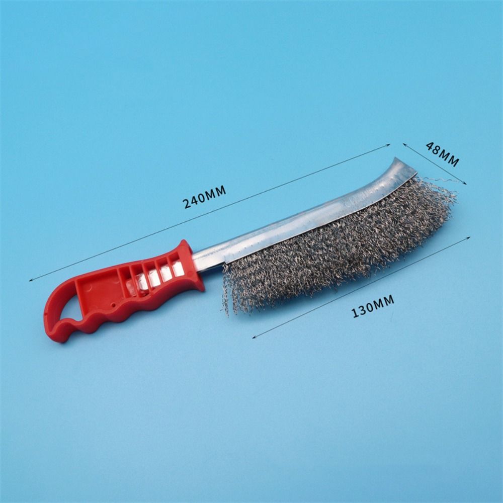 

Red Silver Remove Rust Brush Stainless Steel Cleaning Brushes New Wire Brush Home B
