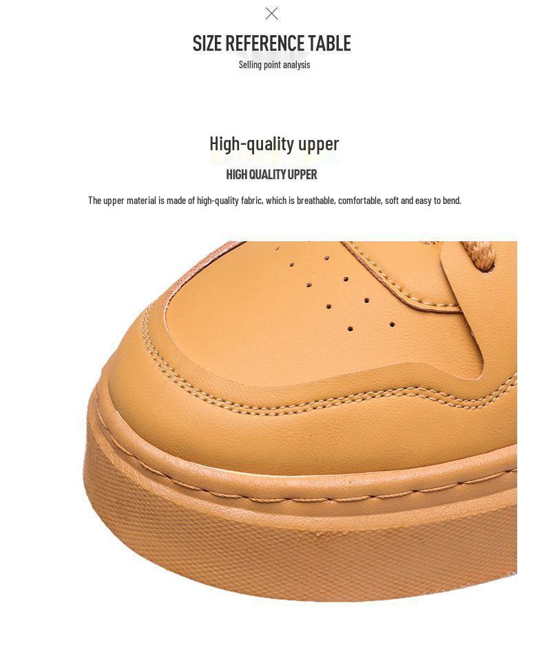 Spring Men's Trendy Breathable Sneakers - Versatile Thick-Soled Casual Skate Shoes
