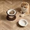 Anti Slip Elevated Cat Water Bowl High Foot Cat Feeding Station Ceramic Cat Bowl  Wet Dry Food