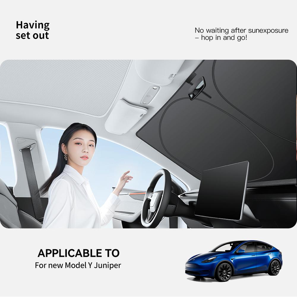 YZ For Tesla Model 3/Y Highland Juniper 2026 Car Side Window Sunshade Window with Suction Cups Sunshade Cloth Cover Accessories