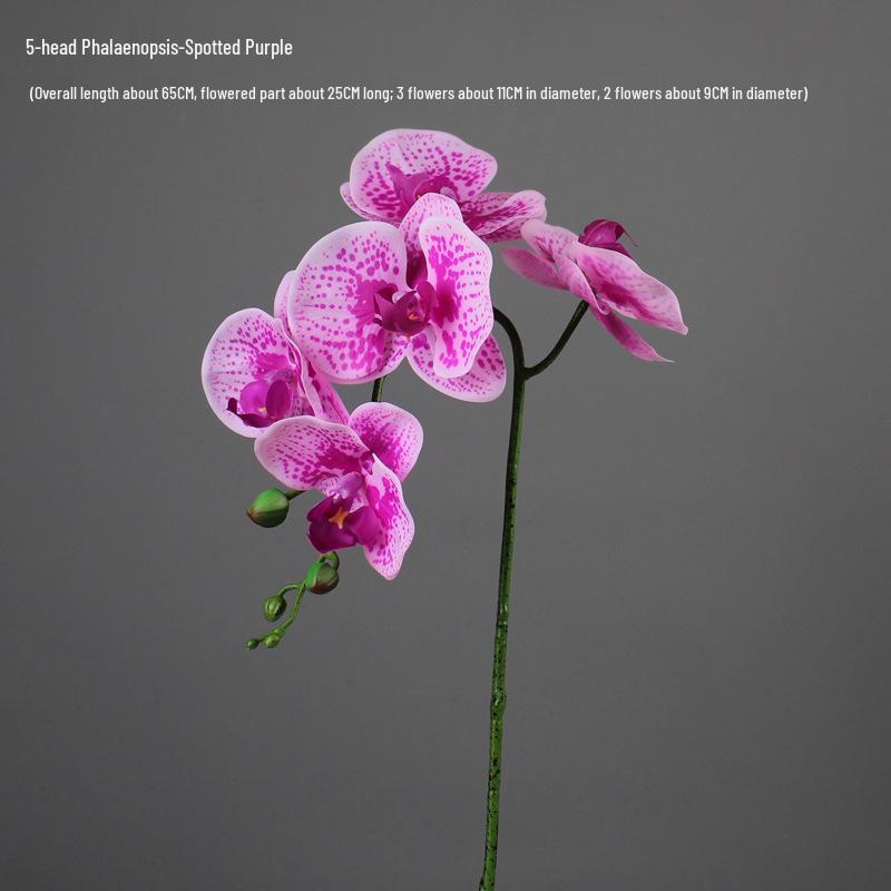 High-End PU Phalaenopsis Artificial Flowers - Single Stem for Home & Hotel Décor