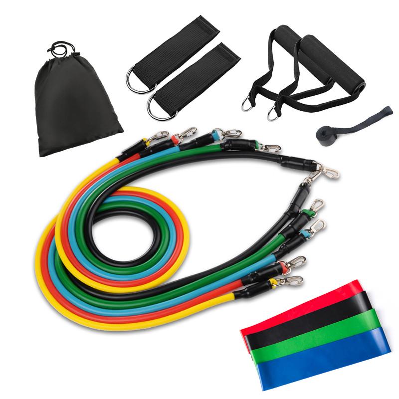 Tube Resistance Bands Kit with Attached Handles Door Anchor Carrying Case and Exercise Guide Training