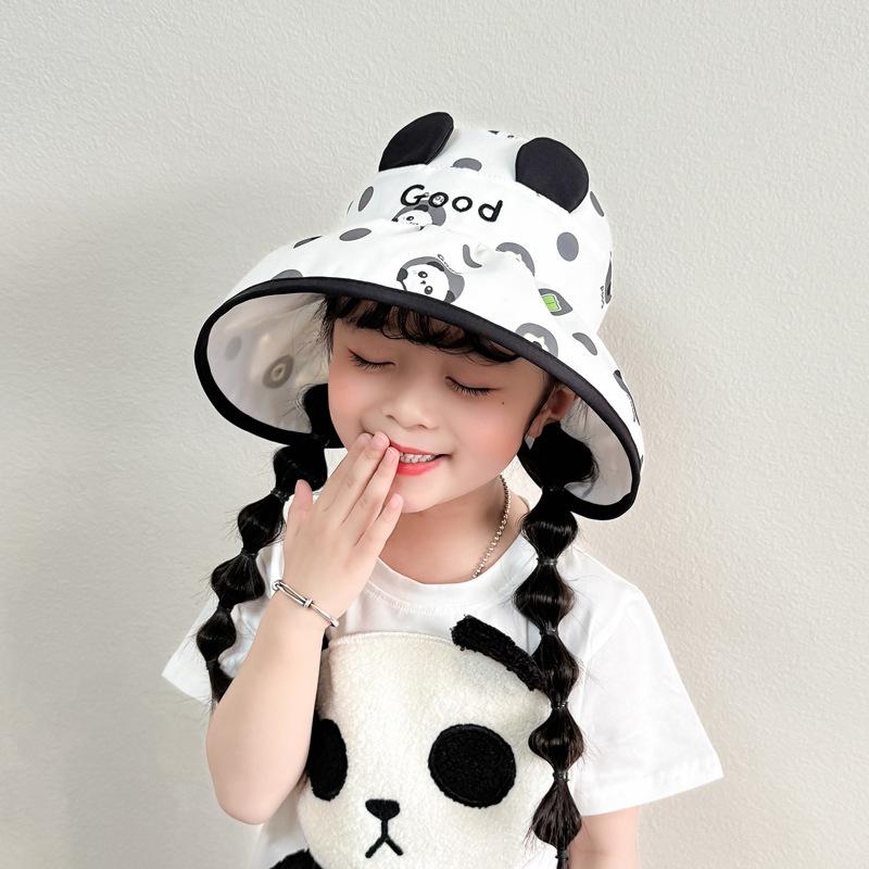 Children's hat new sun hat summer sun hat cartoon letter foldable boys and girls outdoor