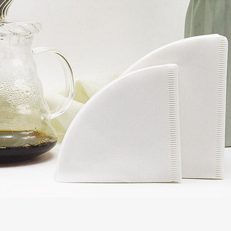 50Pcs Cone-Shaped Hand Drip Brew Coffee Filtration Home Office Travel Do-It-Yourself Drip Filtration Cafe Paper