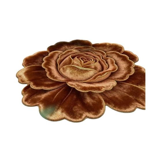 Floor Mat Large Size Non-Slip Floral Plush Rug with 3D Visual Effect Easy Maintenance Floor Rug Living Room Bathroom Kitchen Decor