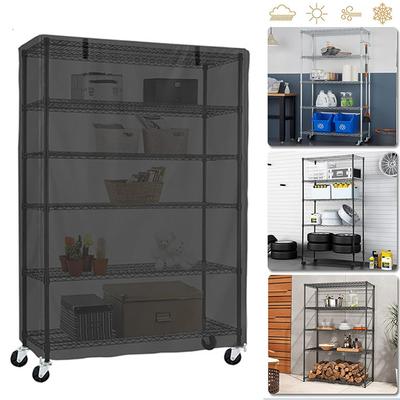 Storage Shelving Unit Cover See Through Fit Racks 36"L X 18"W X 72"H Storage Shelf Cover Waterproof Oxford Cloth Shelf Protector