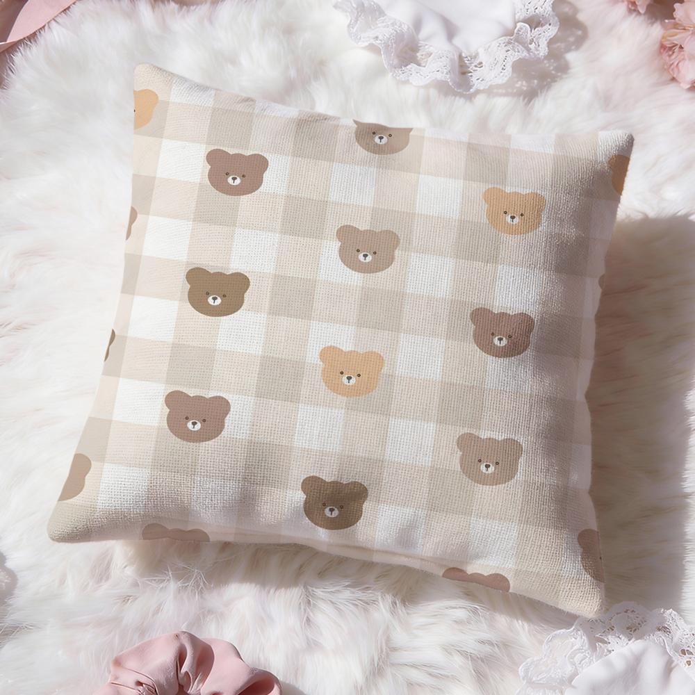 Cute Cartoon Texture Cushion Cover Premium Comfort Reversible Pillow Cove Two in One Design for Any Room Car Interior