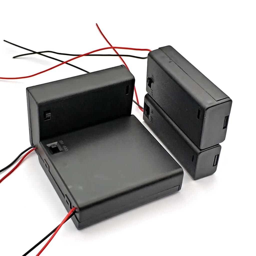 DIY 1/2/3/4 Slot AA Battery Holder Box Case AA Battery Holder Box Case with Switch