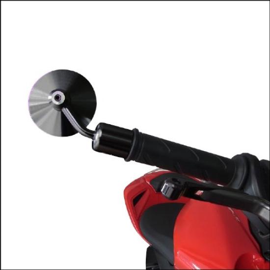 Bike Parts Center Bike Mirror Round Bar End Mirror Black 6047