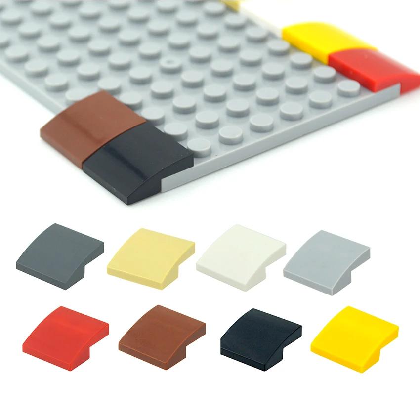 50pcs Assembles Particles Slope Curved 2x2 Building Blocks DIY Bricks Educational MOC Tech Parts Toys Compatible with 15068