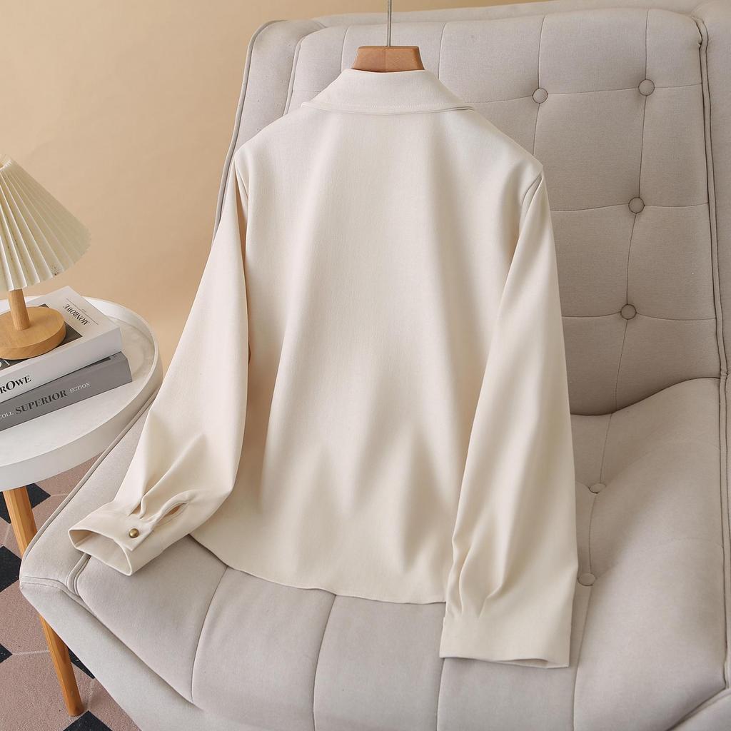 2026 Spring Plus Size Women's Long Sleeve Lapel Cardigan - Simple and Elegant Top
