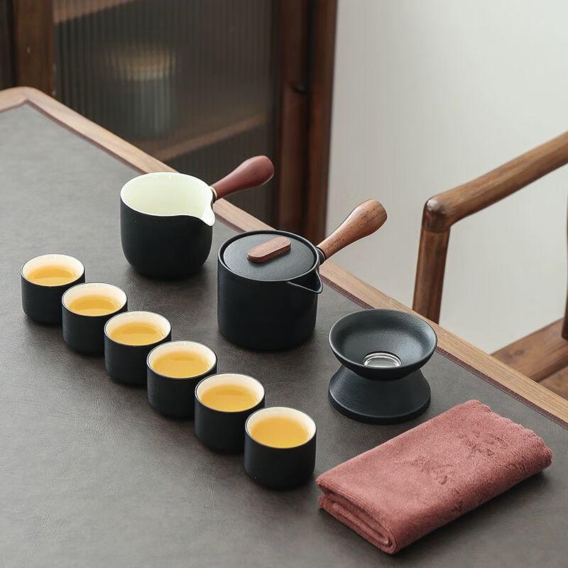 Zen Black Pottery Kung Fu Tea Set