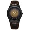 Mens Quartz Watch With Toad Pattern Leather Strap For Business Casual And Gift Use