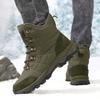 TUINANLE Men Winter Snow Boots Large Size Breathable High-Top Outdoor Hiking Boots