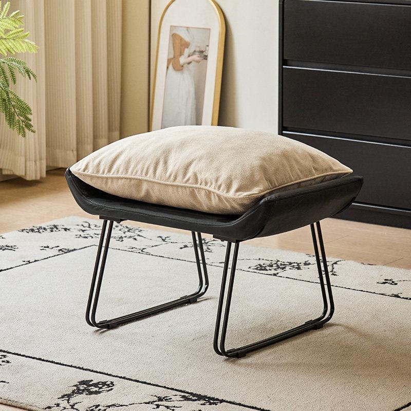 Modern Minimalist Footstool, Multifunctional Soft Cushioned Ottoman for Room Sofa, Recliner & Entryway, Versatile Storage Bench