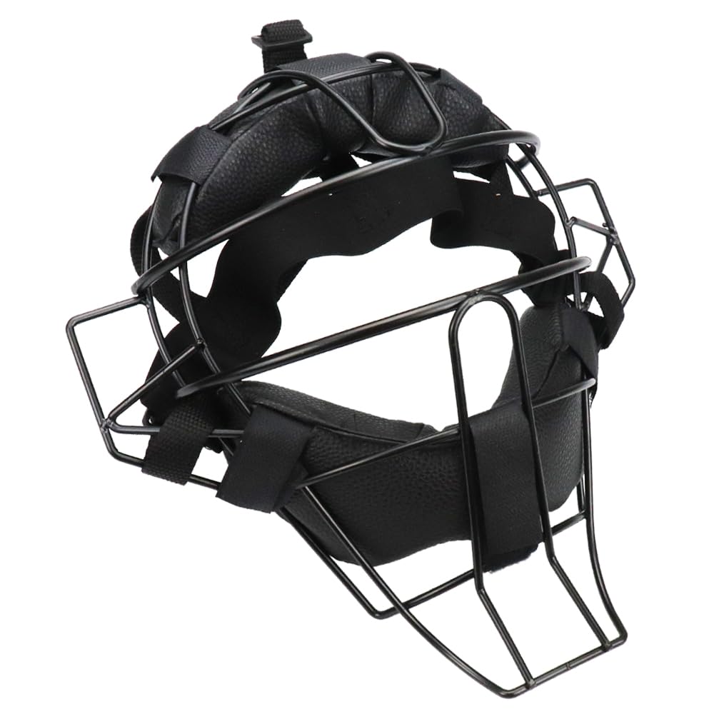 

manekinext Face Guard for Thick Adult Size Catchers, Baseball, Softball, Umpires, Durable, Cushioned, чорний