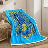 Timeless Teen Wolf Beacon Beavers Poster Blue Throw Blanket, Hygge Style Blanket for Cozy Evenings, Soft Knit Throw for Bed and Sofa