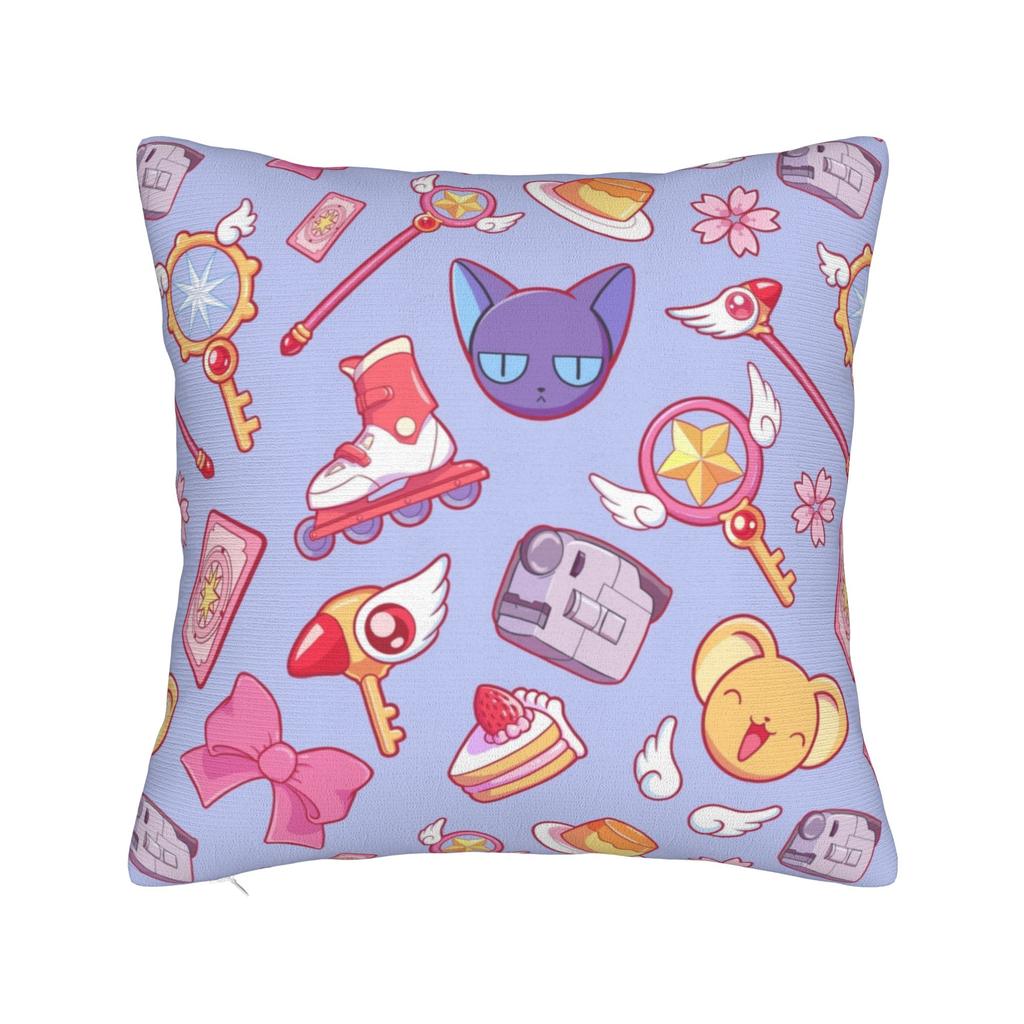 Cardcaptor Sakura Flower Pillowcase Polyester Cushion Cover Decoration Anime Cartoon Pillow Case Cover Home Wholesale 45*45cm