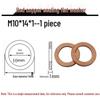 Annealed Red Copper Gasket Washer Pad for Sealing Fastener, M4-M34
