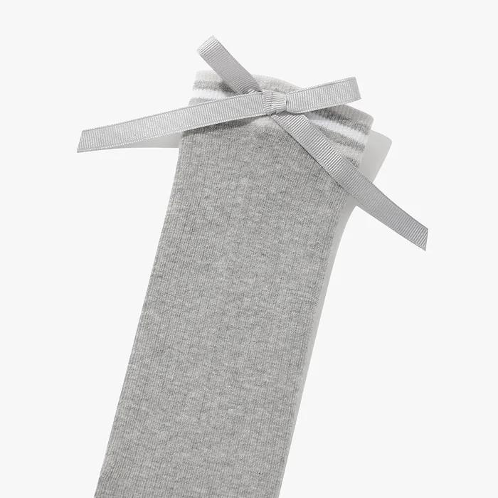 Ribbon knee socks GREY