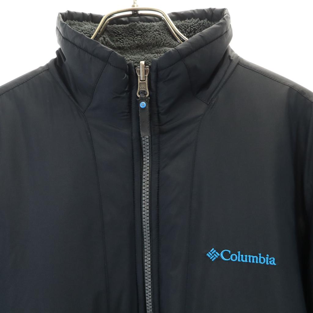 Columbia Waffle fleece Jacket M black Reversible Outdoor Men's Used
